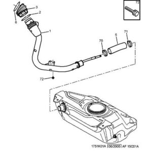 Citroen C1 2005-2009 Diesel Fuel Tank Filler Housing