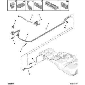 Citroen DS5 2011-2021 Fuel Feed Pipe