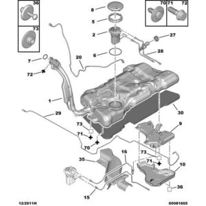 Citroen C6 2005-2012 Diesel Gauge With Pump