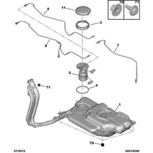 Citroen C3 Air Cross 2017-2021 Diesel Fuel Tank Seal