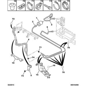 Citroen Xsara 2000-2004 Petrol Fuel Pipe Bracket