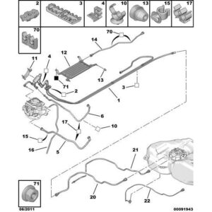 Citroen DS5 2011-2021 Petrol Priming Pump Bracket