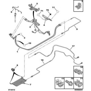 Citroen C2 2007-2009 Diesel Fuel Pipe Bracket