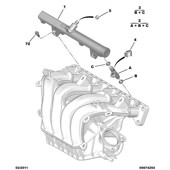 Citroen C8 2002-2008 Petrol Injector Feed Ramp