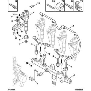 Citroen C5 2001-2004 Diesel Injector Feed Ramp