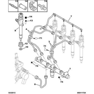 Citroen C8 2002-2008 Diesel Injection Pump Outlet Pipe