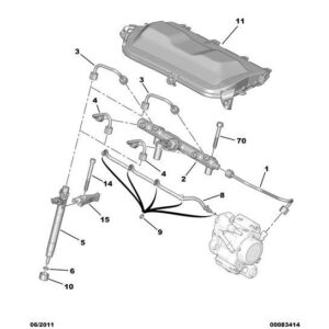 Citroen Dispatch 2016-2020 Diesel Injection Pump Outlet Pipe