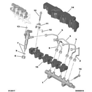 Citroen Berlingo 2012-2015 Diesel Injectors Supply Rail