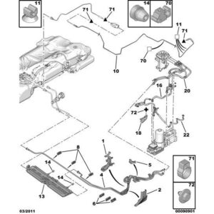 Citroen C6 2005-2012 Diesel Diesel Injector Return Pipe