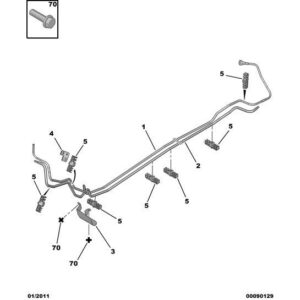 Citroen C-Crosser 2007-2012 Petrol Fuel Pipe