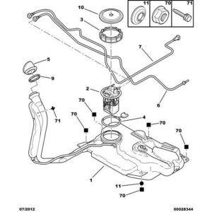 Citroen C3 2002-2005 Petrol Fuel Feed Pipe