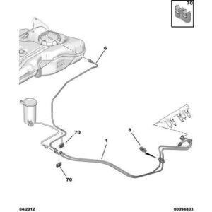Citroen DS3 2010-2022 Petrol Fuel Feed Pipe