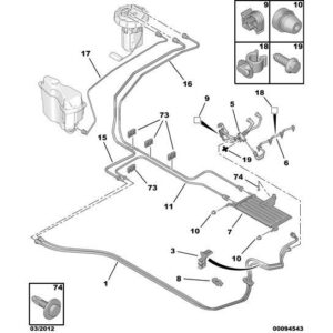 Citroen C3 2009-2013 Petrol Fuel Return Pipe