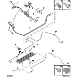 Citroen C2 2007-2009 Petrol Injection Pipe Harness