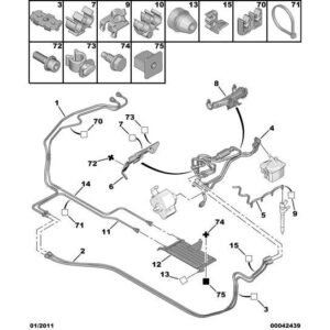 Citroen C3 2005-2009 Diesel Injection Pipe Harness