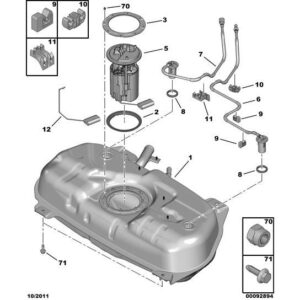 Citroen Nemo 2008-2015 Petrol Fuel Pipe