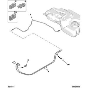 Citroen C3 2005-2009 Petrol Fuel Feed Pipe