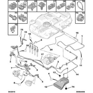 Citroen Dispatch 2007-2011 Diesel Injector Return Pipe