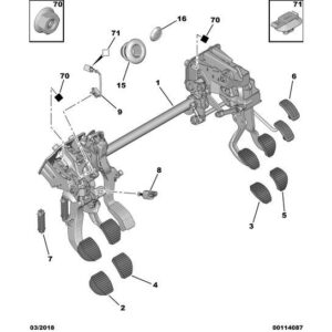 Citroen C4 Catcus 2014-2018 Petrol Declutching Assistance Spring