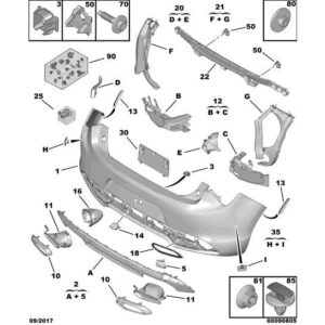 Citroen DS5 2011-2021 Petrol Bumper Support Set