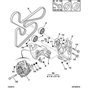 Citroen C-Crosser 2007-2012 Petrol Drive Belt Alternator