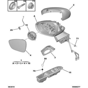 Citroen C4 2010-2013 Petrol Outside Ext View Mirror
