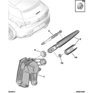 Citroen DS5 2011-2021 Petrol Rear Window Wiper Blade