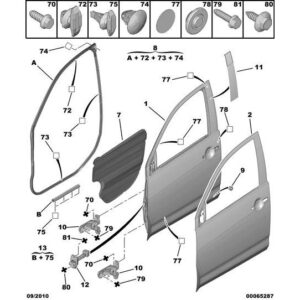 Citroen C-Crosser 2007-2012 Diesel Door Hinge