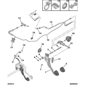 Citroen DS5 2011-2021 Petrol Clutch Pedal