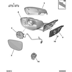 Citroen C4 Catcus 2014-2018 Petrol Mirror Covers Alliage