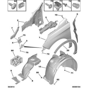 Citroen C4 2018-2020 Diesel Front Wing Fixings
