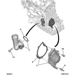 Citroen C8 2002-2008 Diesel Water Pump