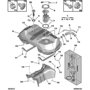 Citroen C-Crosser 2007-2012 Petrol Fuel Filter Kit