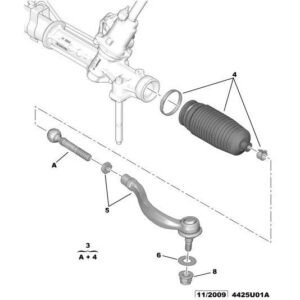 Citroen C5 2004-2008 Petrol Steering Rod Balljoint Kit