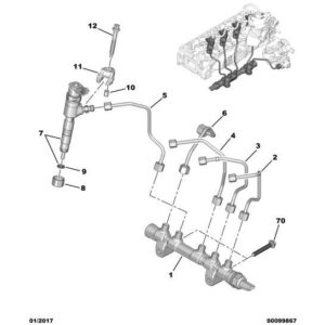 Citroen Berlingo 2015-2018 Diesel Es Hdi Complete Inject Holder