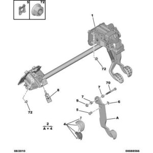 Citroen DS4 2010-2021 Diesel Brake Pedal Cover