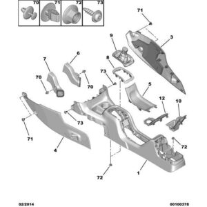 Citroen C4 Catcus 2014-2018 Petrol Gearshift Lever Gaiter