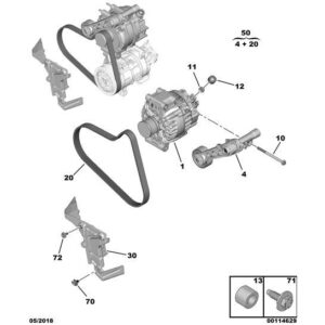 Citroen C5 Air Cross 2018-2021 Petrol Ancillary Belt Roller Kit