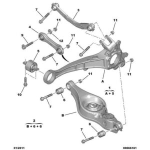 Citroen C-Crosser 2007-2012 Diesel Rear Suspension Mountings