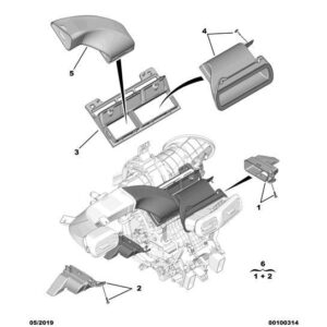 Citroen C4 Catcus 2014-2018 Petrol Heater Air Channel