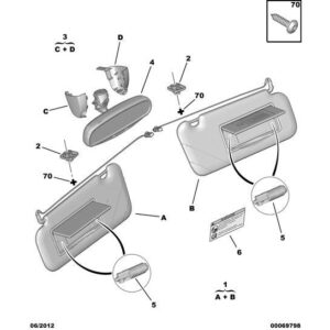 Citroen C5 2008-2021 Diesel Sun Visor Set