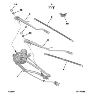 Citroen C4 Catcus 2014-2018 Petrol Window Wiper Blade-Holder