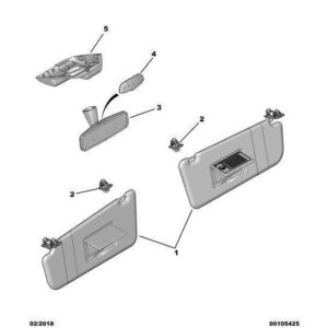Citroen Berlingo 2015-2018 Petrol Sun Visor Set
