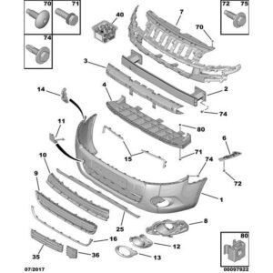 Citroen Berlingo 2012-2015 Diesel Front Bumper Fastenings