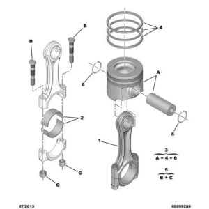 Citroen DS5 2011-2021 Petrol Set Of 4 Engine Connecting Rods