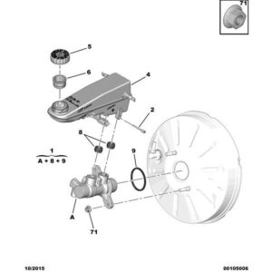 Citroen Dispatch 2016-2020 Diesel Brake Fluid Reservoir