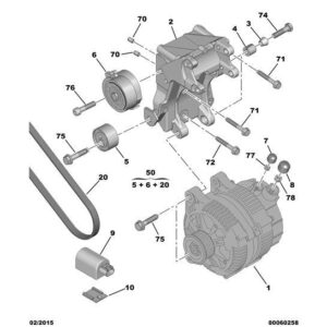 Citroen C8 2002-2008 Diesel Alternator Tension Roller