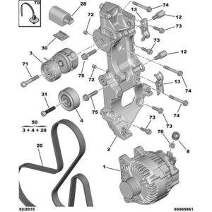 Citroen C-Crosser 2007-2012 Diesel Alternator Tension Roller