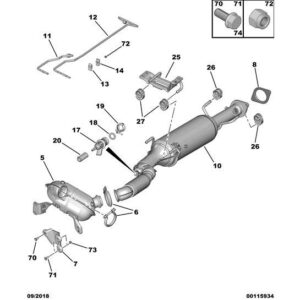 Citroen Relay 2006-2019 Diesel Exhaust Flexible Mounting