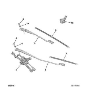 Citroen C5 Air Cross 2018-2021 Petrol Window Wiper Blade-Holder